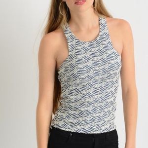 NWOT Abbeline High Neck White Top